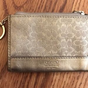 New Coach Change Purse/Card Case with Keyring